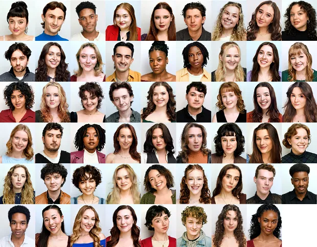 A grid of headshots of students.
