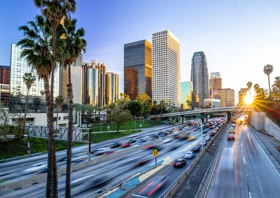 View of a Los Angeles highway.