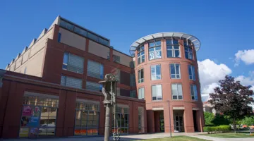 The exterior of Shaffer Art Building.