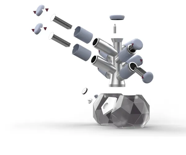 A model broken down by parts.