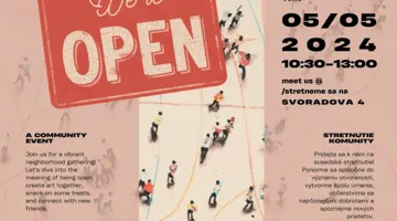 A poster for a community participatory event.