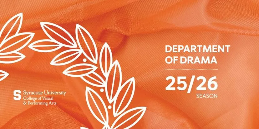 A promotional banner with the text "Department of Drama 25-26."