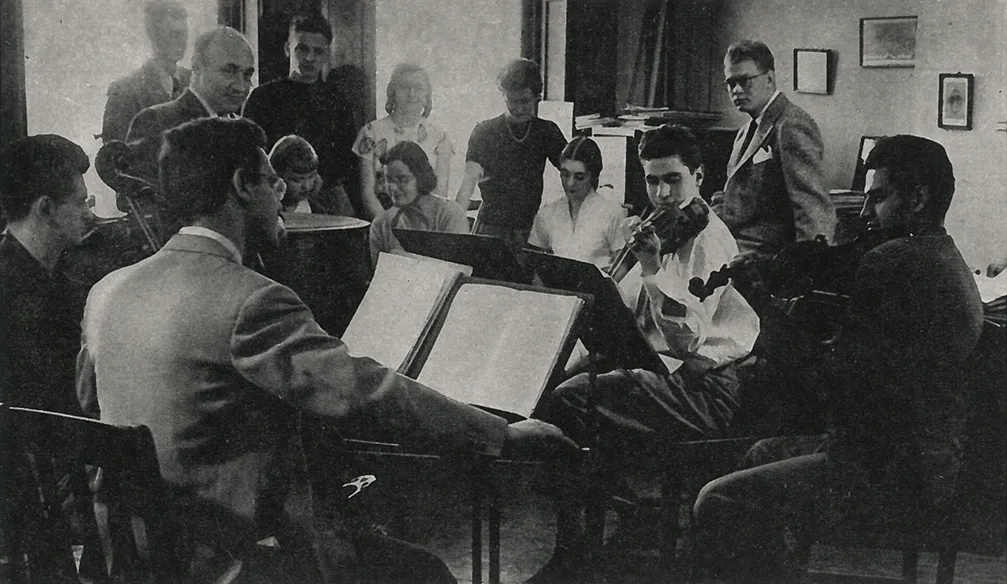 A student music ensemble.