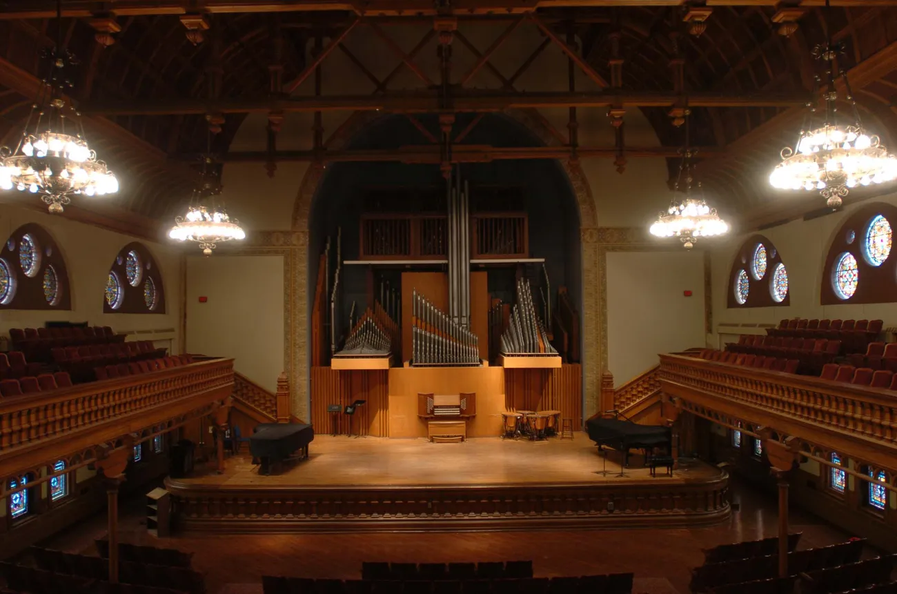 The organ in Setnor Auditorium.