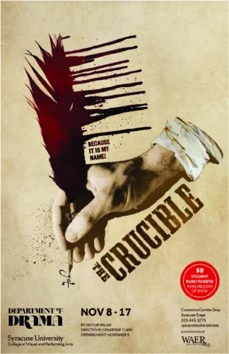 A promotional flier for Arthur Miller’s “The Crucible.”