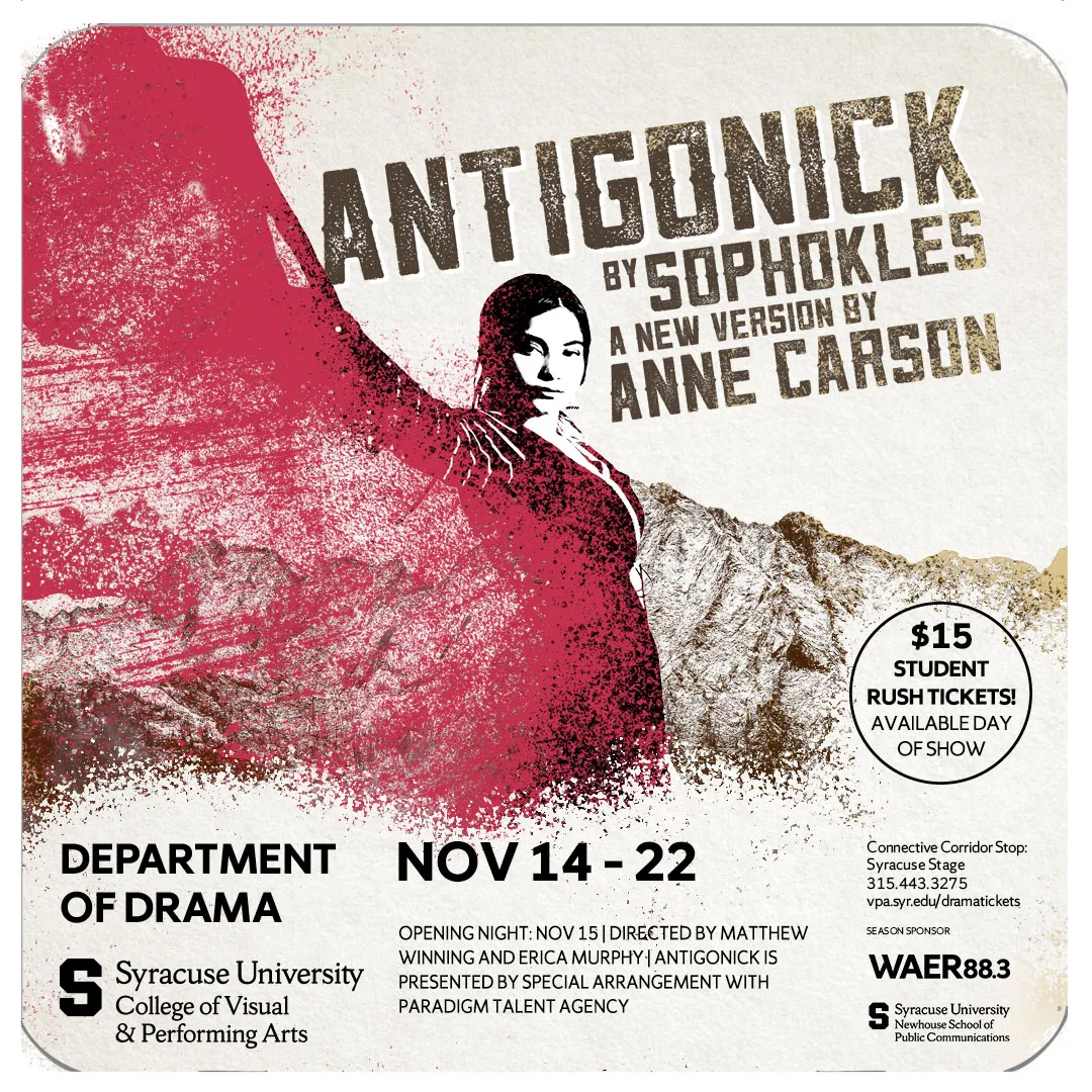 Promotional flier for “Antigonick.”