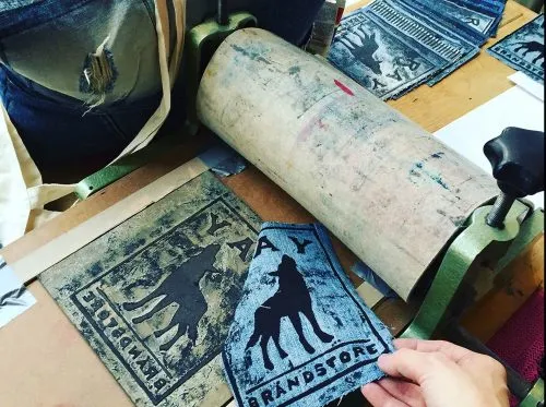 A print of a wolf.