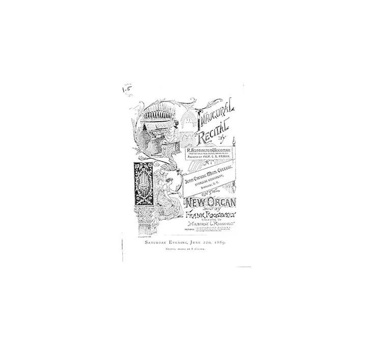 Crouse organ recital advertisement.