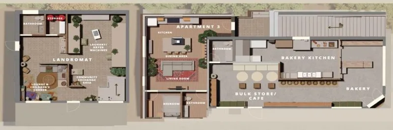 A floor plan of the structure.