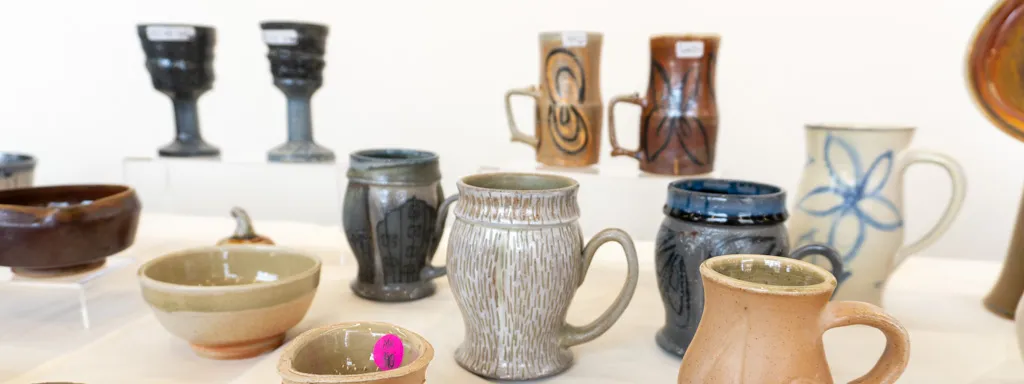 Ceramics on a table.