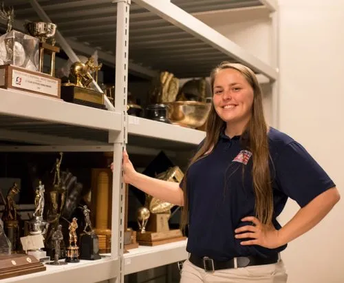 Lily Brandt in the National Baseball Hall of Fame and Museum.