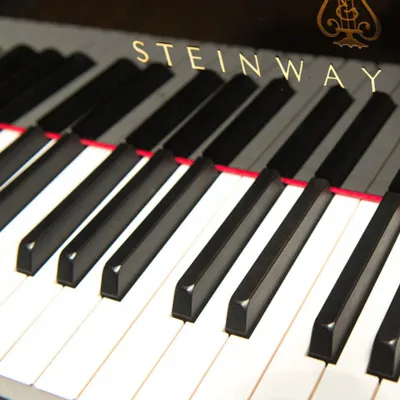 Close up of a piano.