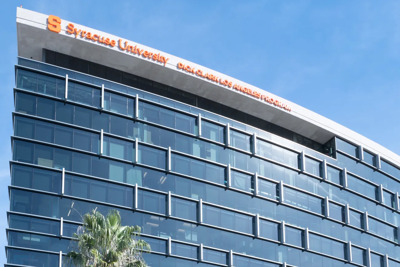 Syracuse University Dick Clark Los Angeles exterior building.